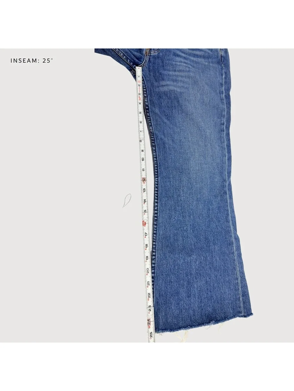 Reformation Mid Crop Flare Jeans Baltic Wash Size 30
